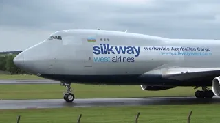 Silkway Boeing 747-400F (Ex Sky Gates) lands at Prestwick 28/07/22