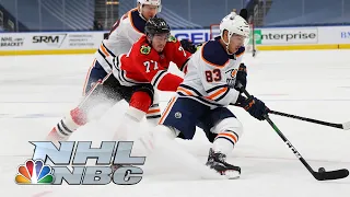 NHL Stanley Cup Qualifying Round: Oilers vs. Blackhawks | Game 3 EXTENDED HIGHLIGHTS | NBC Sports