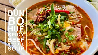 Spicy Beef Noodle Soup | BÚN BÒ HUẾ | Garden Cooking