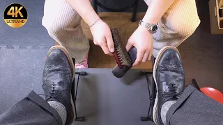 광택이 다른 구두 닦기 ASMR!! Shoe Shine ASMR with Different Polishes: Exploring Various Techniques