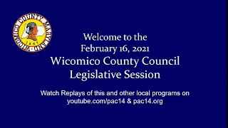 Wicomico County Council Meeting | February 16, 2021