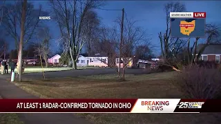 At least 1 radar-confirmed tornado in Ohio