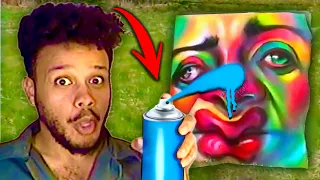 Painting with SPRAY PAINT! How Hard Can IT BE?
