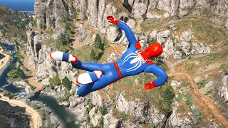 GTA 5 Crazy SPIDERMAN CLIFF Jumps-Falls-Ragdolls ep.39 [Euphoria physics | Funny Moments]