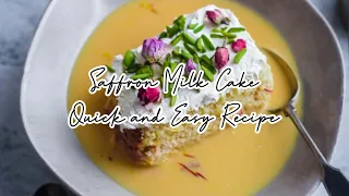 Saffron Milk Cake | كيكة الزعفران |Tres Leches Cake Recipe| كعكة حليب الزعفران |Cooking with Shazia