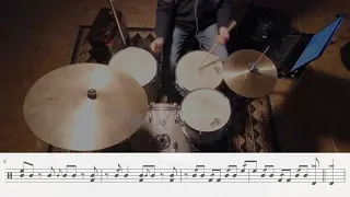 Stan Levey on "Diggin' for Diz" - Drum solo transcription (Stan Levey Sextet)