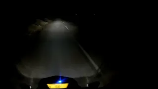 Riding a bike on the streets at night