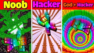 MINI GAME : CUỘC THI NHẢY DÙ NOOB Vs PRO Vs HACKER **  THỬ THÁCH NOOB VƯỢT CỬA GOD HACKER SIÊU KHÓ