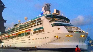 RHAPSODY OF THE SEAS | Port Colon2000 sailaway + Potent ship horn | December 11, 2022!