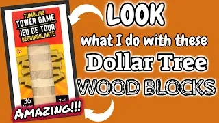 LOOK what I do with these Dollar Tree WOOD BLOCKS!!!!! DOLLAR TREE DIY