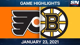 NHL Game Highlights | Flyers vs. Bruins - Jan. 23, 2021