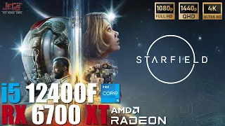 Starfield | i5 12400F + RX 6700 XT | 1080p, 1440p, 4K benchmarks!