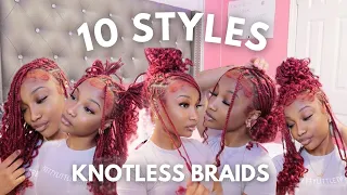10 ways to style short knotless braids| beginner friendly (quick & easy) 💗