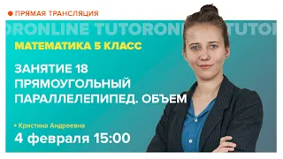 Прямоугольный параллелепипед. Объем. 5 класс | Математика TutorOnline