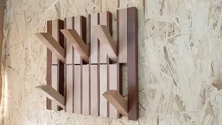 Вешалка из дерева. Wooden hanger. DIY