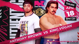 WWE 2K24: INTERACTIVE UNIVERSE MODE! |AWE Episode 4 (Season 2) | Anthony Brown vs King Vogan