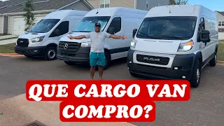 CUÁL CARGO VAN ES MEJOR? RAM PROMASTER/SPRINTER MERCEDES O FORD TRANSIT