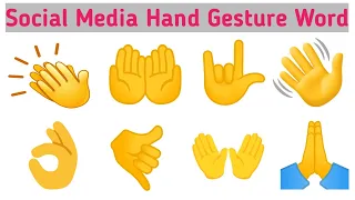 Social Media Hand Gestures Emoji In English & Hindi Used In 2022 | Common Words