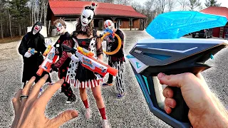 NERF WAR | They turned my wife into a CLOWN!