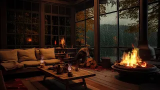 Cozy Ambience ☕ Soothing Piano Jazz With Rain Sounds for Work , Study Vol.17