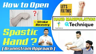 HAND MANIPULATION TECHNIQUE TO FACILITATE FINGER EXTENSION(RELEASING) IN STROKE/HEMIPLEGIA PATIENTS.