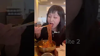 CUTTING MY MOM’S NOODS EVERY TIME SHE TAKES A BITE! #shorts