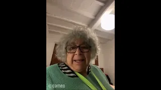 Miriam Margolyes sends me a birthday message!!