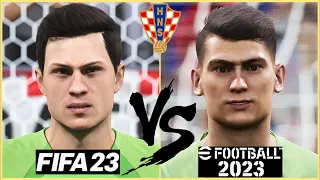 FIFA 23 vs eFootball 2023 - CROATIAN PLAYER FACES COMPARISON!