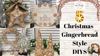 5 Christmas Gingerbread Style DIYs using IOD Moulds & Paint Inlays | Wall Decor | Table Centrepieces