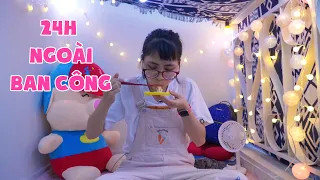 Thử Thách 24h Sống Ở Ban Công Gặp Mưa To Gió Lớn