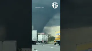 'Lots of debris': Massive tornado swirls near Lincoln, Nebraska