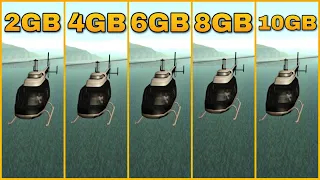 GTA SAN ANDREAS RAM COMPARISON 2GB VS 4GB VS 6GB VS 8GB VS 10GB