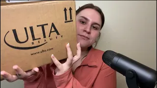 ASMR : Ulta Beauty Haul ; Gum Chewing, Whispering, Makeup and Skincare Tapping