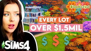 Each Lot in This Neighborhood is OVER $1.5 MILLION in The Sims 4 🌻 Bloomcrest Budget Build Challenge