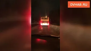 Водители автобусов "подрезают" на дорогах хабаровчан