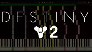 Destiny 2 OST Main Theme - Journey Synthesia Cover (2 pianos + 3 violins)