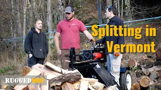 Splitting With Our 700-Series Splitter in Vermont! RuggedMade Visits The Gateway Farm #2