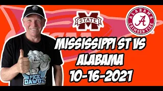 Mississippi State vs Alabama 10/16/21 Free College Football Picks and Predictions Week 7 2021
