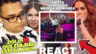 ANITTA HOMENAGEM MARÍLIA MENDONÇA NO LATIM GRAMMY 2021 | REACT