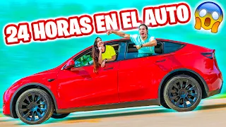 24 HORAS ENCERRADOS EN EL AUTO 😅 FINAL INESPERADO 😱 RETO Sandra Cires Art