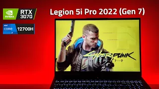 Legion 5i Pro 2022 | Cyberpunk 2077 | RTX 3070 Laptop + 12700h | 1600p (Native / DLSS / Raytracing)