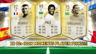 OMFG WE GOT 99 PELE!!! 6x 92+ ICON MOMENTS PACKS! ICON PLAYER PICK STAT REVEAL #FIFA21 ULTIMATE TEAM