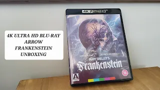 MARY SHELLEY'S FRANKENSTEIN 4K ULTRA BLU RAY ARROW EDITION UNBOXING