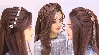 3 Amazing open hairstyle for wedding l bridal hairstyles kashee's l engagement look l trendy look