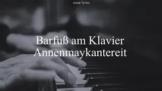 barfuß am klavier - annenmaykantereit (legendado português e alemão)