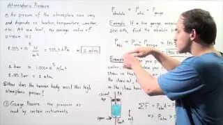 Atmospheric Pressure and Absolute Pressure