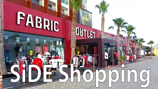 Shopping in Side (Kumköy) Türkei 2024. Dream Fabric Outlet Shopping Center #side #türkei #sideturkey