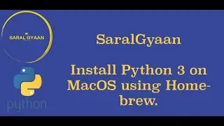 Install Python on Macos using Homebrew