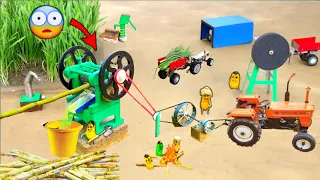 Mini Tractor transporting |bulldozer making tractor shaff juicier machine science project|@NsTvKing
