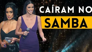 Faustão coloca Jaque Ciocci e Tati Scarletti para sambar Art Popular